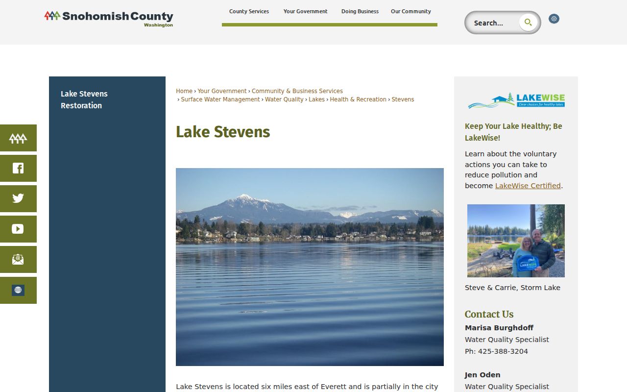 Lake Stevens neighbors source noting no formal lake association
